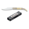 FOLDING KNIFE DECORATED IN WHITE ZAMAK/ABS, BLADE 8,3 cm ALBAINOX [19794]