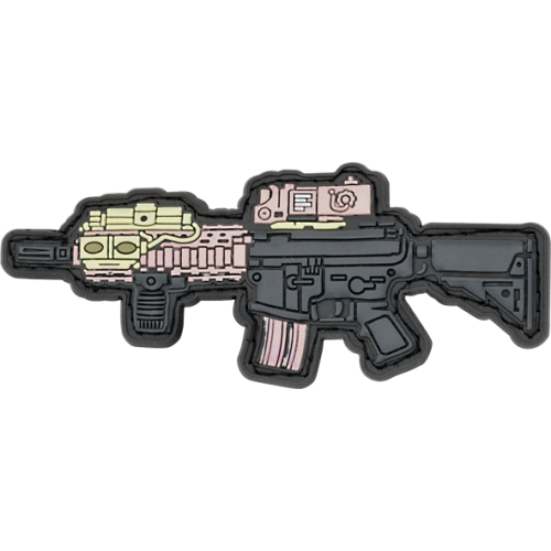 PARCHE DE GOMA CON VELCRO MODELO ARMA [08228]