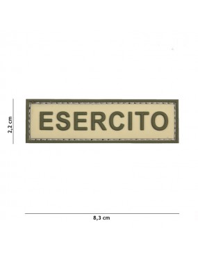 ÉCUSSON 3D EN PVC AVEC VELCRO ARMÉE MILITAIRE ITALIENNE COYOTE/VERT [20068]