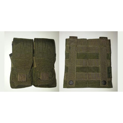 DEFCON 5 GREEN POUCH FOR DOUBLE MAGAZINE M4/AK [D5-M4AK OD]