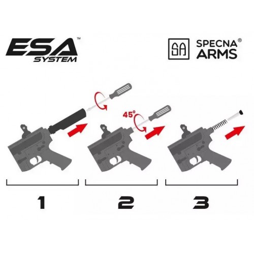 RIFLE SPECNA ARMS SA-C12 CORE™ PRETO/TAN [SPE-01-035100]