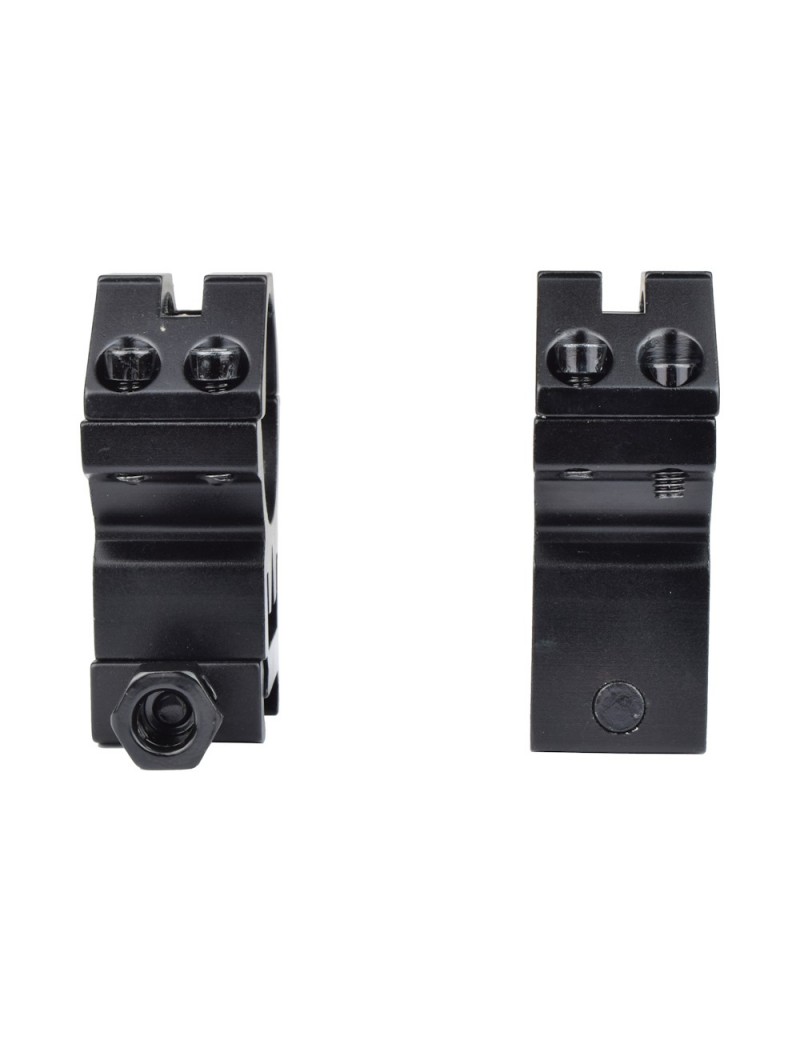 ANÉIS DE ALTA 30MM PARA TRILHOS PADRÃO DE 20MM PRETOS [M3016]