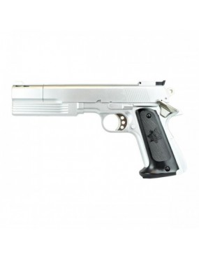 HFC COMBAT COMMANDER 1911 A GAS CANNA FISSA SILVER  [HG 125S]