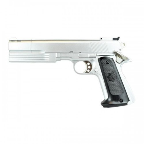 HFC COMBAT COMMANDER 1911 GAS FIXED BARREL SILVER [HG 125S]