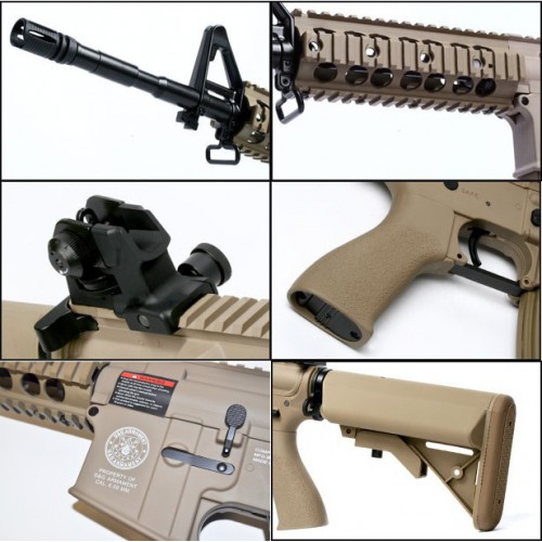 RIFLE ELÉTRICO G&G CM16 RAIDER-L CQB TAN [GG09T]