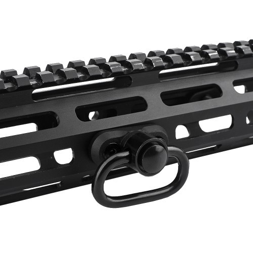 METAL GANCIO CINGHIA QD CON ATTACCO PER KEYMOD/M-LOK NERO [ME4019-B]