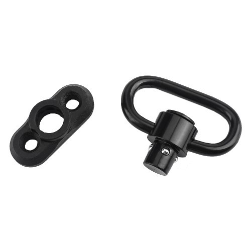 METAL GANCHO QD PARA SLING COM FIXAÇÃO PARA KEYMOD/M-LOK PRETO [ME4019-B]