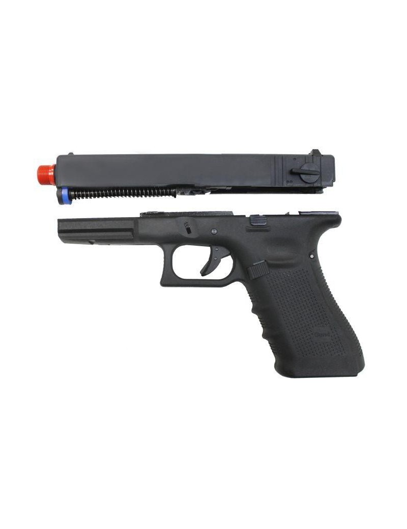 GLOCK G18 DISPARAR DISPARO ÚNICO / RÁFAGA A GAS - 4 GENERACIÓN NEGRA [W059B]