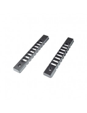 JS-TACTICAL SLITTA STANDARD 20MM 9 SLOTS PER KEYMOD NERO - 2 PEZZI [JS-KMRL11]