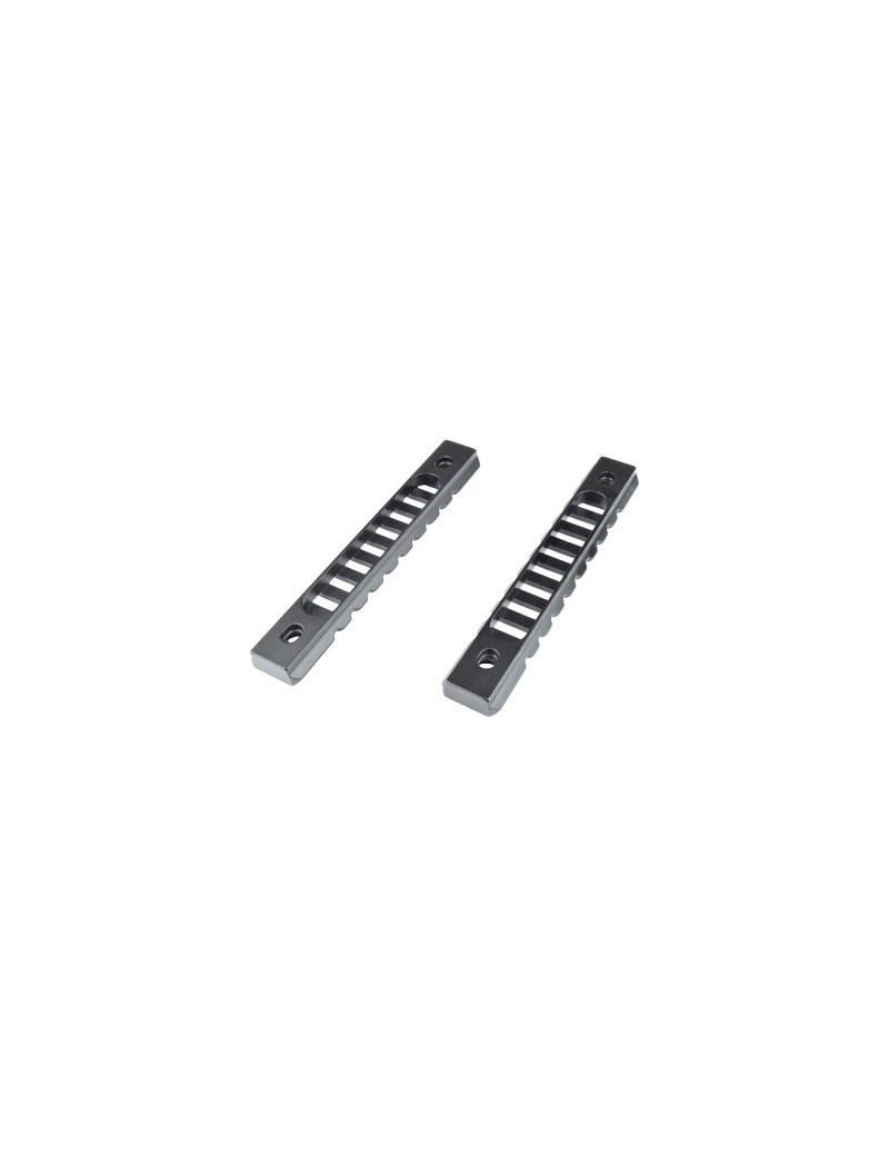 JS-TACTICAL STANDARD SLIDE 20MM 9 SLOTS PARA KEYMOD PRETO - 2 PEÇAS [JS-KMRL11]
