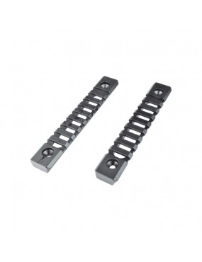 JS-TACTICAL STANDARD SLIDE 20MM 9 SLOTS PARA KEYMOD PRETO - 2 PEÇAS [JS-KMRL11] 2