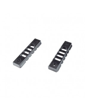 JS-TACTICAL STANDARD SLIDE 20MM 5 SLOTS FÜR KEYMOD SCHWARZ - 2 STÜCK [JS-KMRL7] 2