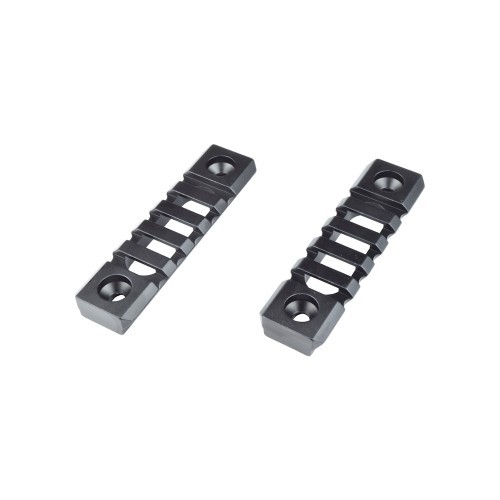 JS-TACTICAL STANDARD SLIDE 20MM 5 SLOTS PARA KEYMOD PRETO - 2 PEÇAS [JS-KMRL7]