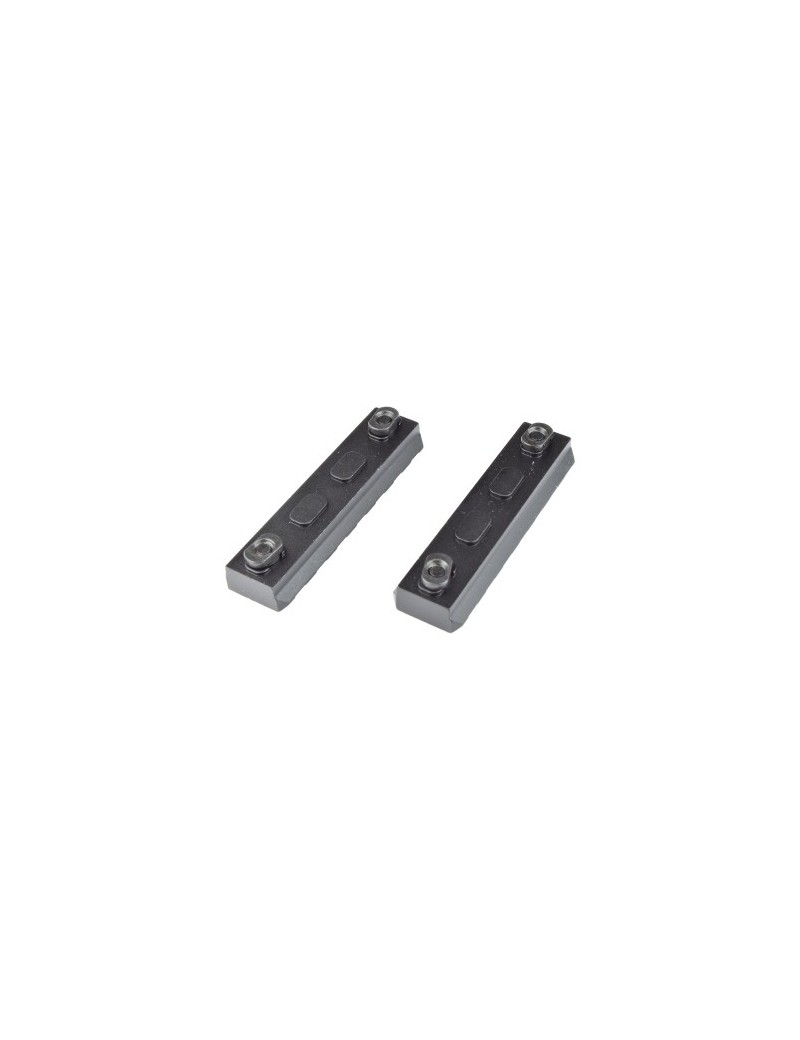 JS-TACTICAL STANDARD SLIDE 20MM 7 SLOTS PARA M-LOK PRETO - 2 PEÇAS [JS-MLR7]