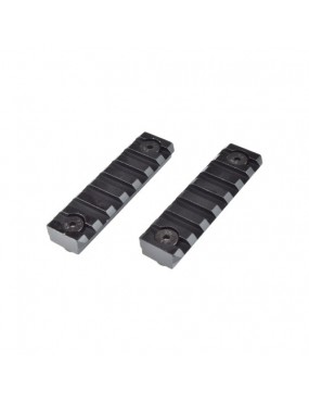 JS-TACTICAL CORREDERA ESTÁNDAR 20MM 7 RANURAS PARA M-LOK NEGRO - 2 PIEZAS...