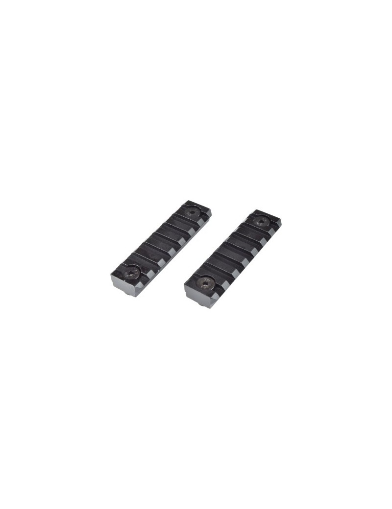 JS-TACTICAL CORREDERA ESTÁNDAR 20MM 7 RANURAS PARA M-LOK NEGRO - 2 PIEZAS [JS-MLR7]