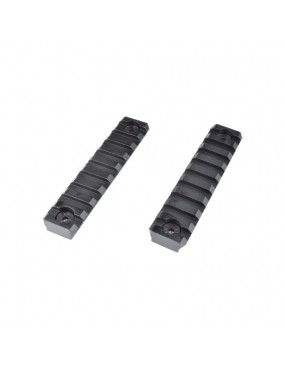 JS-TACTICAL CORREDERA ESTÁNDAR 20MM 9 RANURAS PARA M-LOK NEGRO - 2 PIEZAS...