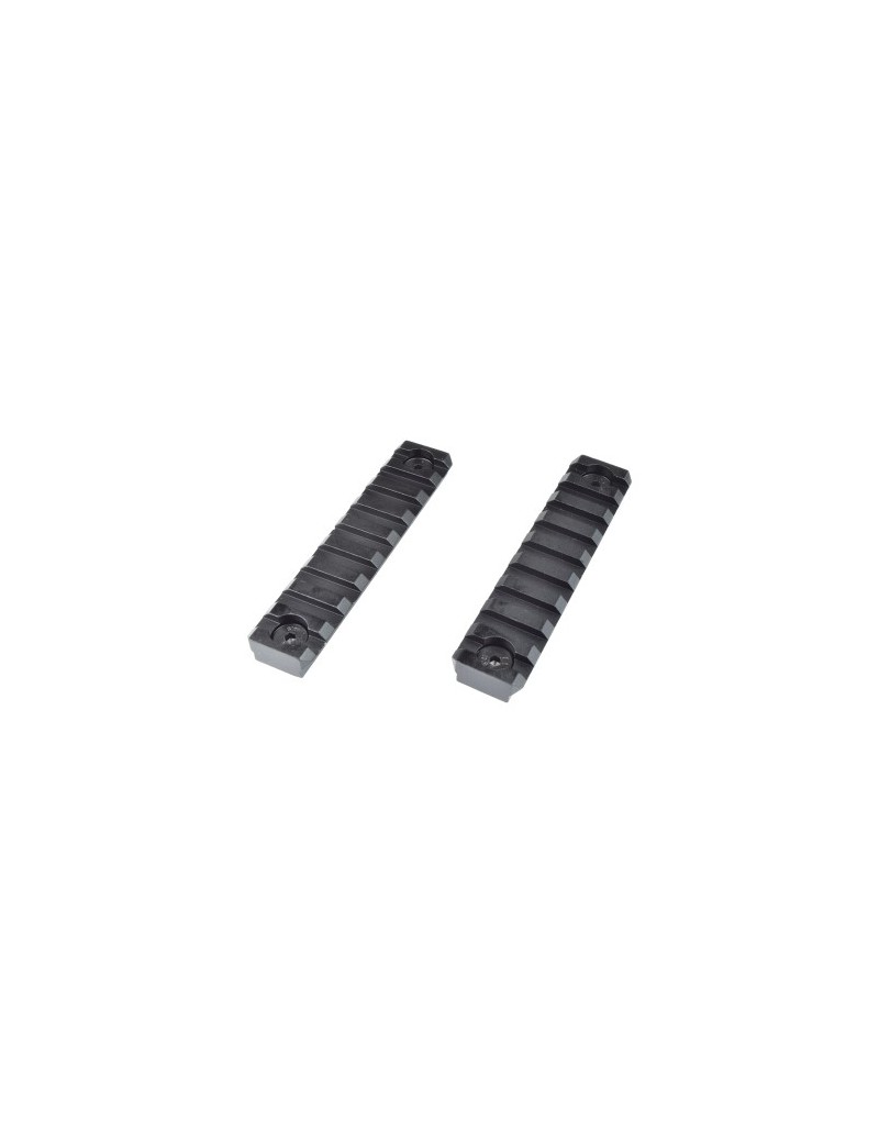 JS-TACTICAL STANDARD 20MM 9 SLOTS RAIL FOR M-LOK BLACK - 2 PIECES [JS-MLR9]