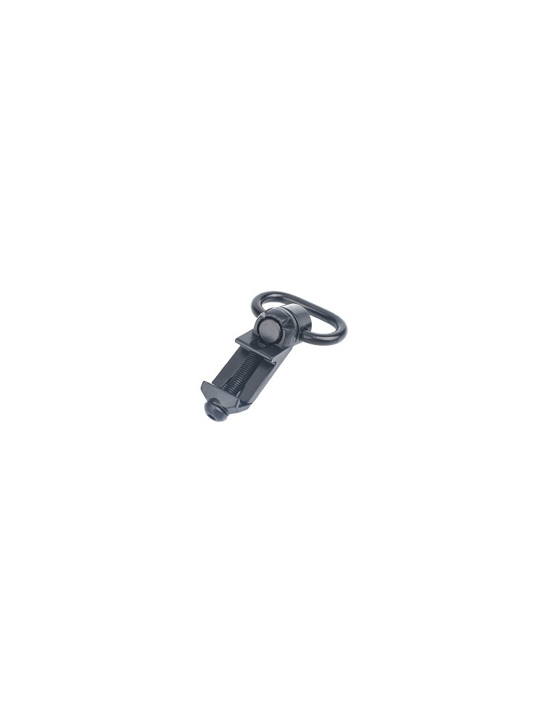 METAL QD HOOK FOR SLING WITH RAIL FIXATION 20MM BLACK [ME4011-B]