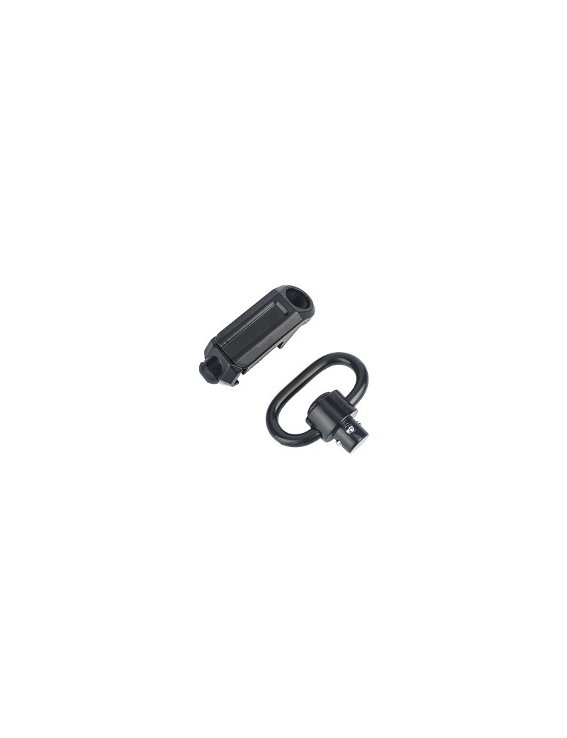 METAL QD HOOK FOR SLING WITH RAIL FIXATION 20MM BLACK [ME4011-B]