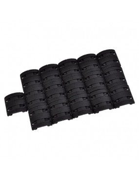 MP 16-PIECE RAIL COVER SET FOR 20MM BLACK RAILS [MP2066-B]