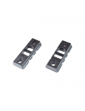 JS-TACTICAL GLISSIÈRE STANDARD 20MM 3 EMPLACEMENTS POUR KEYMOD NOIR - 2 PIÈCES [JS-KMRL5] 2