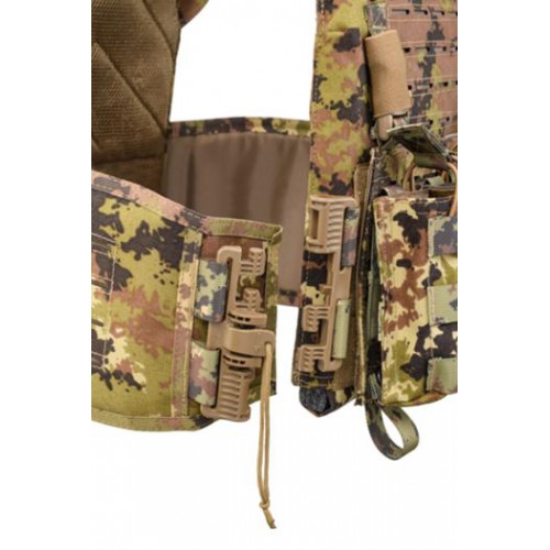 DEFCON 5 STORM PLATE CARRIER COM SISTEMA DE LIBERAÇÃO RÁPIDA + MAG TRIPLO. BOLSA CAMO-ITALIANO [D5-BAV23 VI]