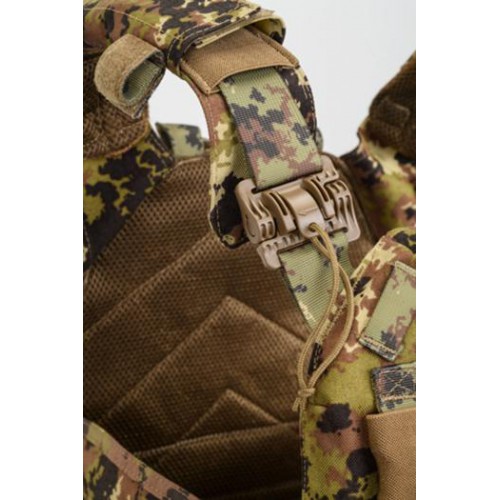 DEFCON 5 STORM PLATE CARRIER CON SISTEMA DE LIBERACIÓN RÁPIDA + TRIPLE BOLSILLO MAG. CAMO-ITALIANO [D5-BAV23 VI]