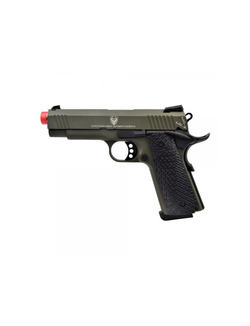 GASPISTOLE HFC 1911 BLOWBACK FULL METAL GREEN - TAN  [HG 171G]