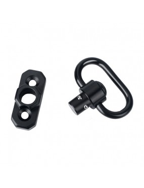 METAL QD HOOK FOR SLING WITH FIXATION FOR M-LOK BLACK [ME4007-B]