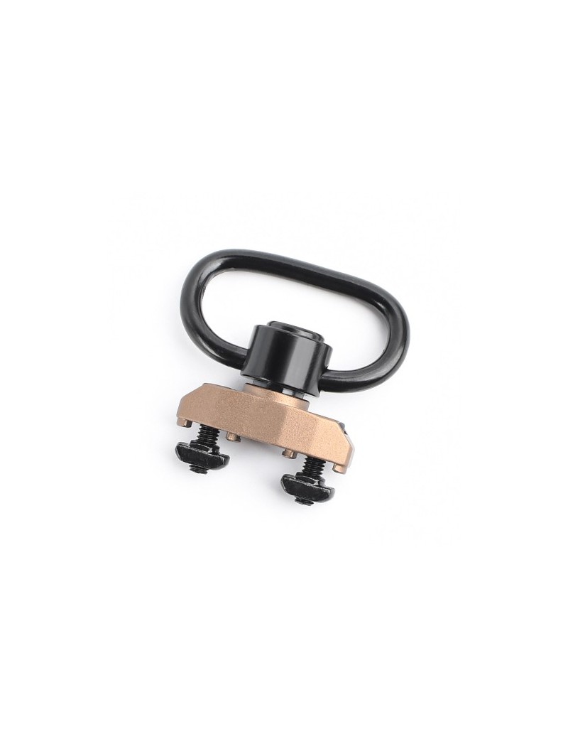 METAL QD HOOK FOR SLING WITH FIXATION FOR KEYMOD/M-LOK DARK EARTH [ME04022-T]