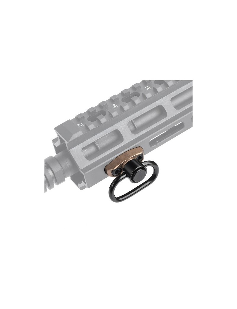 METAL GANCIO CINGHIA QD CON ATTACCO PER KEYMOD/M-LOK DARK EARTH [ME04022-T]