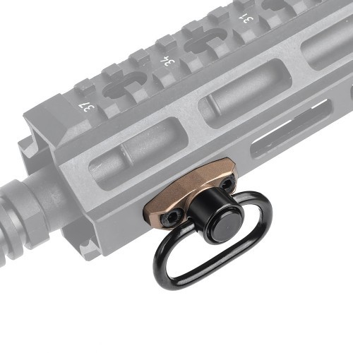 METAL GANCIO CINGHIA QD CON ATTACCO PER KEYMOD/M-LOK DARK EARTH [ME04022-T]