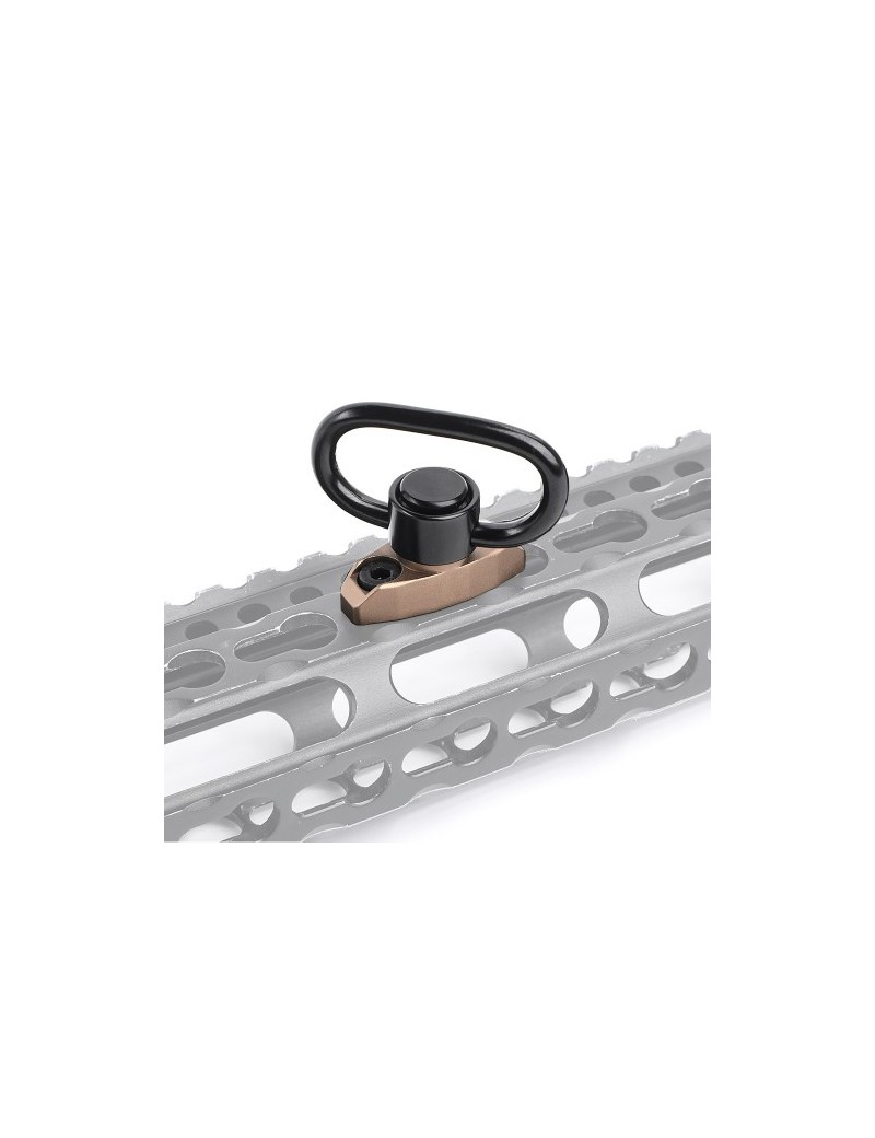 METAL GANCIO CINGHIA QD CON ATTACCO PER KEYMOD/M-LOK DARK EARTH [ME04022-T]