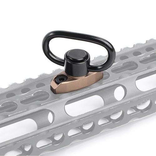 METAL GANCIO CINGHIA QD CON ATTACCO PER KEYMOD/M-LOK DARK EARTH [ME04022-T]