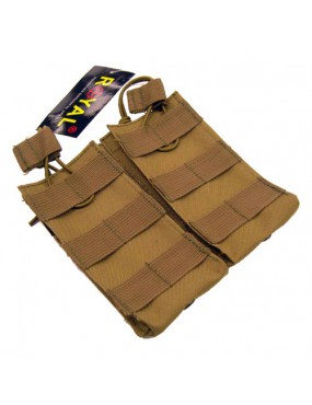ROYAL MAGAZINE POUCH 5.56 DOUBLE TAN FOR BELT-TACTICAL [RP-1098-T]