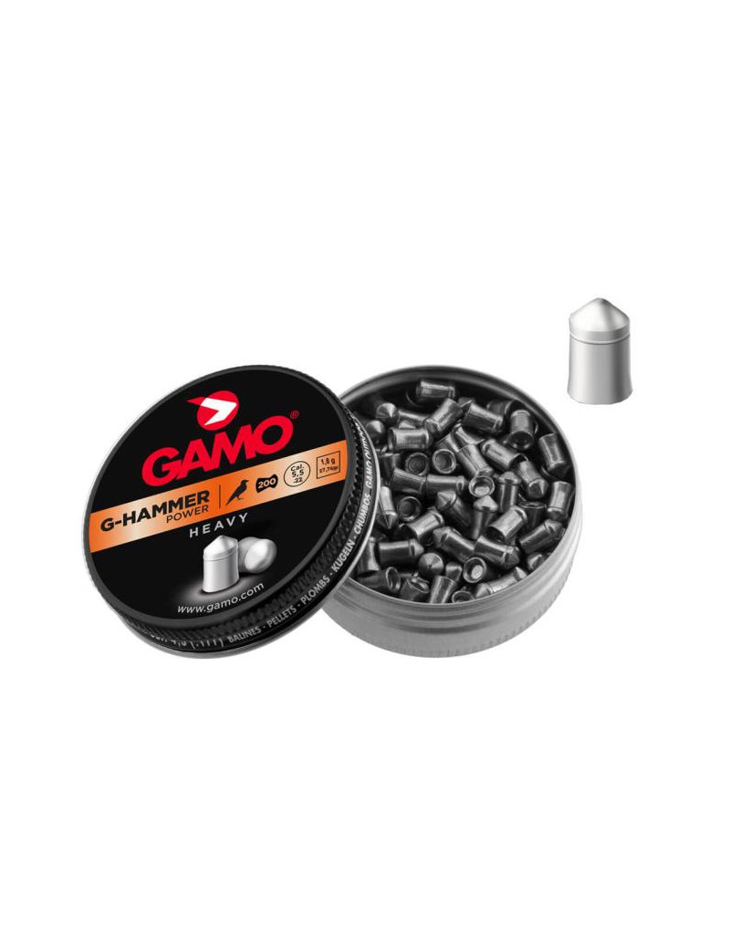 GAMO BALINES 5.5mm G-HAMMER POWER HEAVY 1.8G 200PZS [IC416]