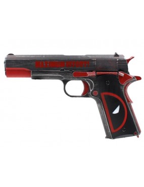 AW CUSTOM PISTOLA A GAS 1911 DEAD POOL NE2201 FULL METAL [29388]