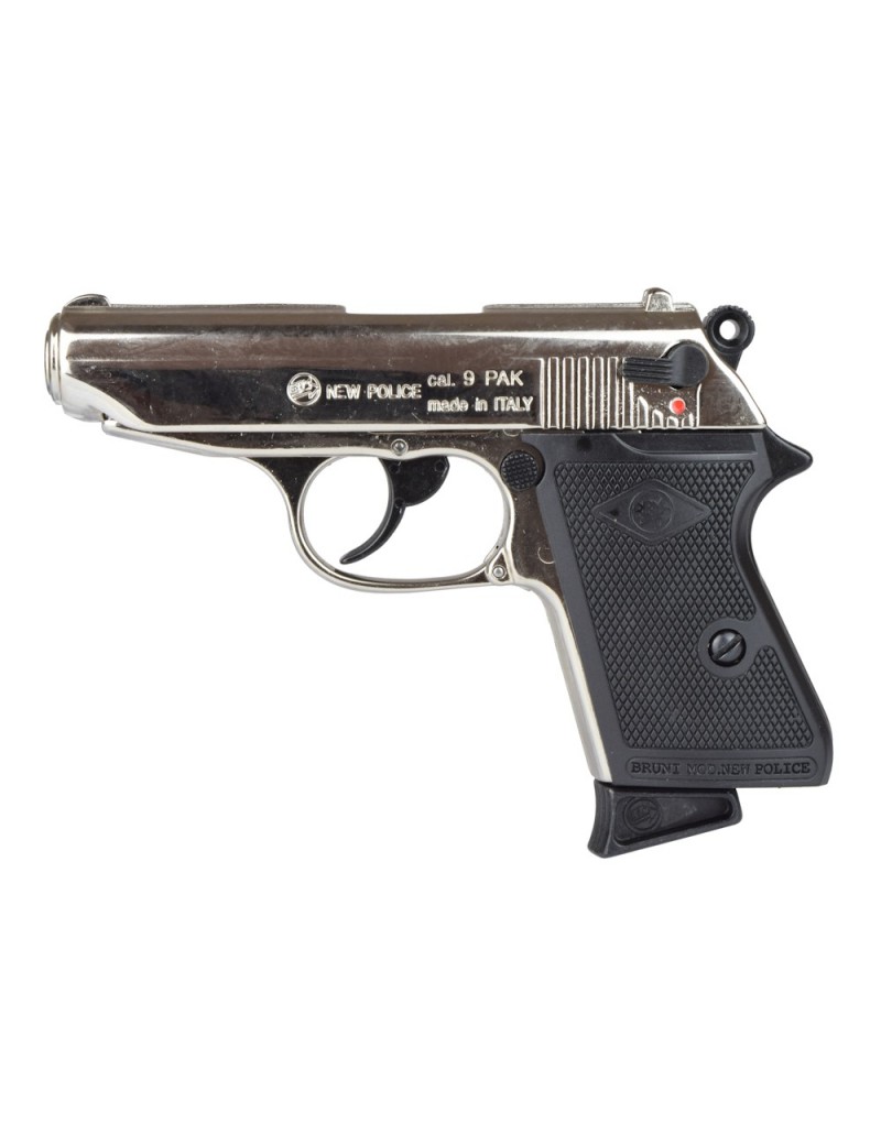 BRUNI PISTOLA A SALVE NEW POLICE CALIBRO 9MM SILVER [BR-2001N]