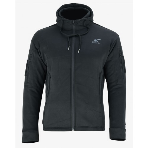 KONUSTEX FELPA NERA CON CAPPUCCIO PER LA STAGIONE AUTUNNALE [00391]