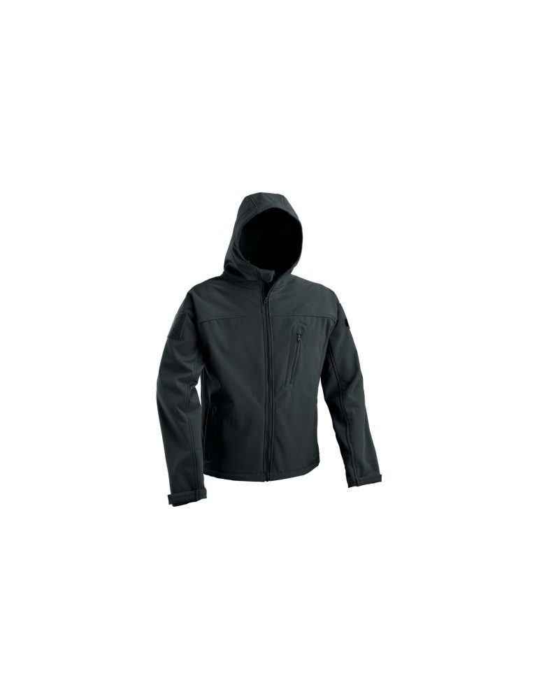 DEFCON 5 SOFTSHELL GIACCA IDROREPELLENTE CON CAPPUCCIO FISSO NERO [D5-3429 B]