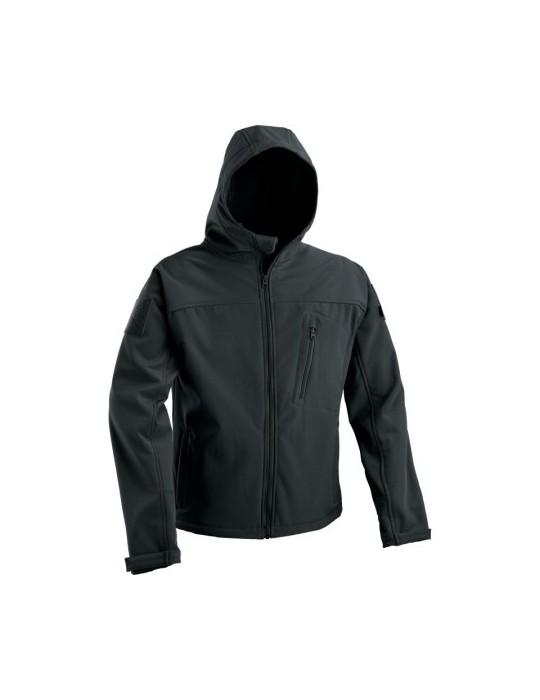 DEFCON 5 SOFTSHELL GIACCA IDROREPELLENTE CON CAPPUCCIO FISSO NERO [D5-3429 B]