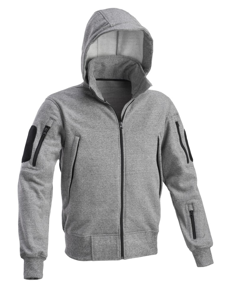 DEFCON 5 FELPONE CON CAPPUCCIO GREY MELANGE [D5-2250 GYM]