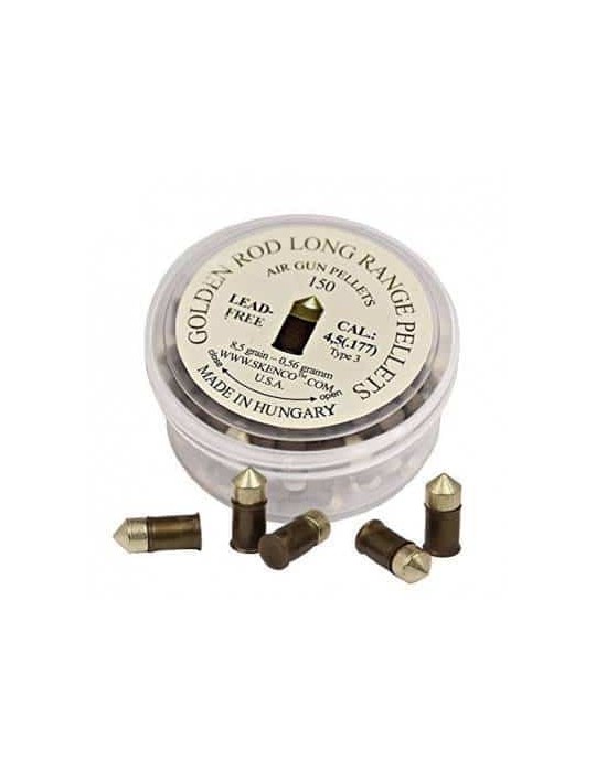 SKENCO GOLDEN ROD LONG RANGE Cal.4.5 0.56gr. 8,5grs Conf. da 150 PIOMBINI [ICM04]