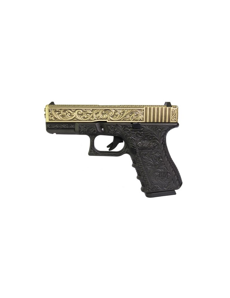 WE PISTOLA A GAS G19 FLORAL BRONZE [WE-G003FB]