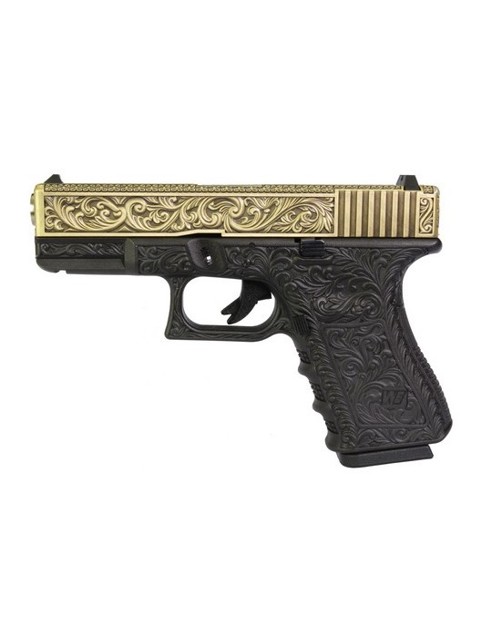 WE PISTOLA A GAS G19 FLORAL BRONZE [WE-G003FB]