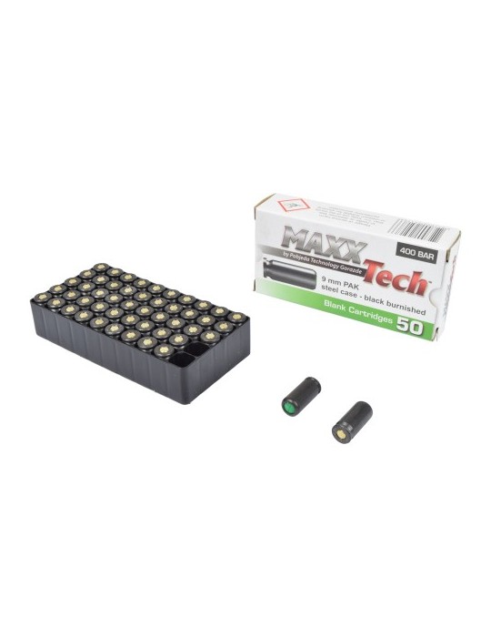 MAXX TECH CARTUCCE A SALVE CALIBRO 9mm BLACK BURNISHED [MT9B]