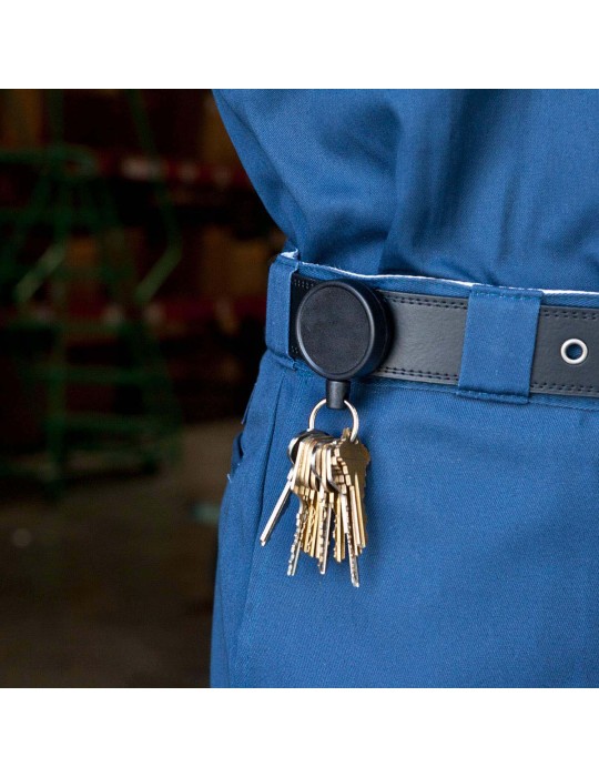 RAM PORTACHIAVI A RETRATTILE 70CM NERO [R20140]