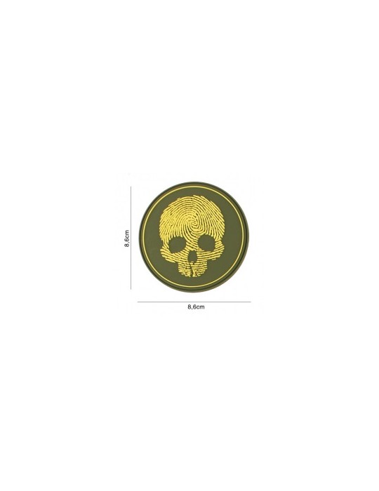 PATCH FINGERPRINT SKULL YELLOW 3D PVC [444130-7209]