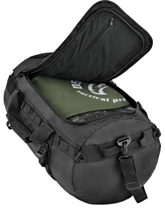 DEFCON 5 DUFFLE BAG ZAINO BORSA WATERPROOF NERO 55 LITRI [D5-5519 B]